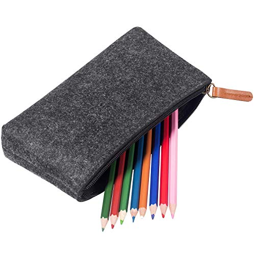 Pencil Cases,Pencil Pouch Bag,Cosmetic Makeup Bag, Felt Pouch Zipper Bag for Pens, Pencils, Toiletries,Cosmetics and Other School Supplies