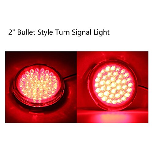 image for Auto-Parts-Eshop 2pcs 1156 Red LED Turn Signal Panel Light 2