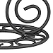 Home Basics Powder Coated Steel Scroll Collection Banana Holder Tree, Rust Resistant, Kitchen Countertop, Black