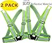 Reflective Running Vest Gear 2 Pack | Hi Vis Made of Silver Reflector Tape | Adjustable, Lightweight, Elastic Reflective Vest | Safety Vests for Women, Men & Jogging, Cycling, Dog-Walking, Car | L,XL