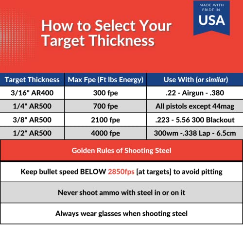 ShootingTargets7 22lr Airgun Steel Target 4 X 3/16 Round Gong Ar400