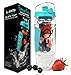 Live Infinitely 32 oz. Infuser Water Bottles - Featuring First Ever Gel Freezer Ball Infusion Rod, Flip Top Lid, Larger Dual Hand Grips & Recipe Ebook Gift (Teal)