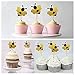 30-pack Glitter Bumble Bee Cupcake Toppers, Baby Bee Gender Reveal Baby Shower Birthday Party Cake Decorations Supplies