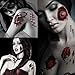 Halloween Tattoos, Scar Tattoos, Waterproof Body Face Wound Zombie Scar Wound Tattoos, Fake Blood Horror Injury Tattoo Stickers for Halloween Costume Party, Vampire Zombies Cosplay (6 Pack)
