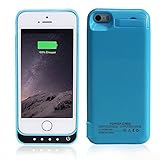 COOLEAD 4200mAh External Power Pack Case and Rechargeable Back Up Battery Charger for Iphone 5C 5 5S (Blue) -Side extra USB port can help do other emergency charging for other USB devicdes when needed