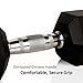 PROMIC Rubber Coated Hex Dumbbell, 3 lb (Single)