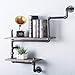 FOF FRIEND OF FAMILY Reclaimed Wood & Industrial Heavy Duty DIY Pipe Shelf Shelves Steampunk Rustic Urban Bookshelf Real Wood Bookshelves and bookcases (2 Tier)