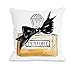 One Bella Casa Bow Perfume/Black Quilted Throw Pillow Cover by Timree Gold, 18"x 18", White/Black primary