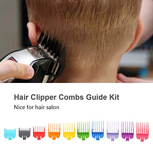 10Pcs Colorful Clipper Guards,Professional Hair Clipper Guards Set 1/16