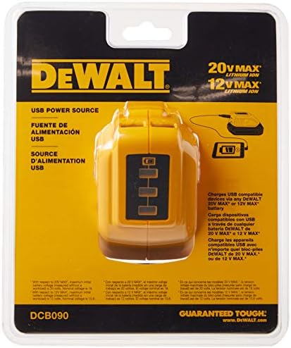 DEWALT 12V/20V MAX USB Charger, Tool Only (DCB090)