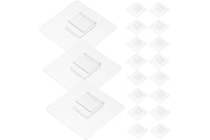 Abaodam 20pcs Self Adhesive Wall Hooks Plastic Hanging Hooks with Good Bearing Capacity for Bathroom