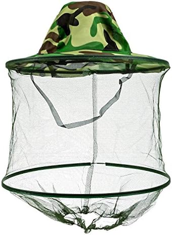 Day Gear Beekeeping Camoflage Hats,Day Gear Net Mesh Face Protector Cap Sun Fish Hat Anti-mosquito Bee Bug Insect Fly Mask Cap Hat with Head Net Mesh Face Protection (Insect hat)