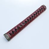 BOHIHYU Japanese Samurai Katana Sword Handle Tsuka10.2'' Alloy/Copper/Iron Fittings Real or Fake Samegawa
