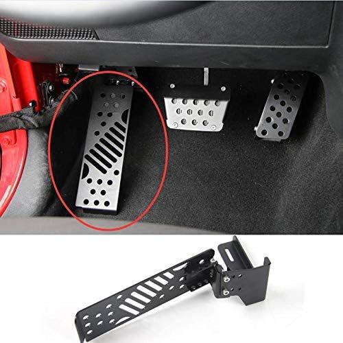 HEQIANG Black Left Foot Rest Dead Pedal Aluminium Alloy Adjustable Foot Pegs Kick Panel for 2018 Jeep Wrangler JL (Installation Instruction Inclueded)