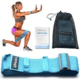 GIMcalo Hip Resistance Bands for Legs and Butt, Booty Band Adjustable Non-Slip Non-Roll Workout, Wide Thick Elastic Bands Exercise, Portable Glute Bands Loop for Women|Men, Butt Building (Blue)