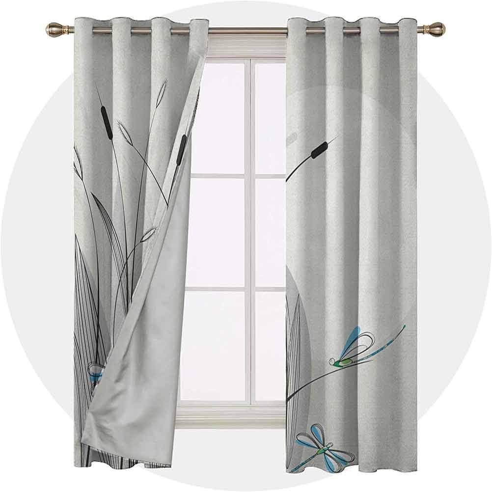 Aishare Store 72 Long Inches Printed Blackout Curtains, Dragonflies on