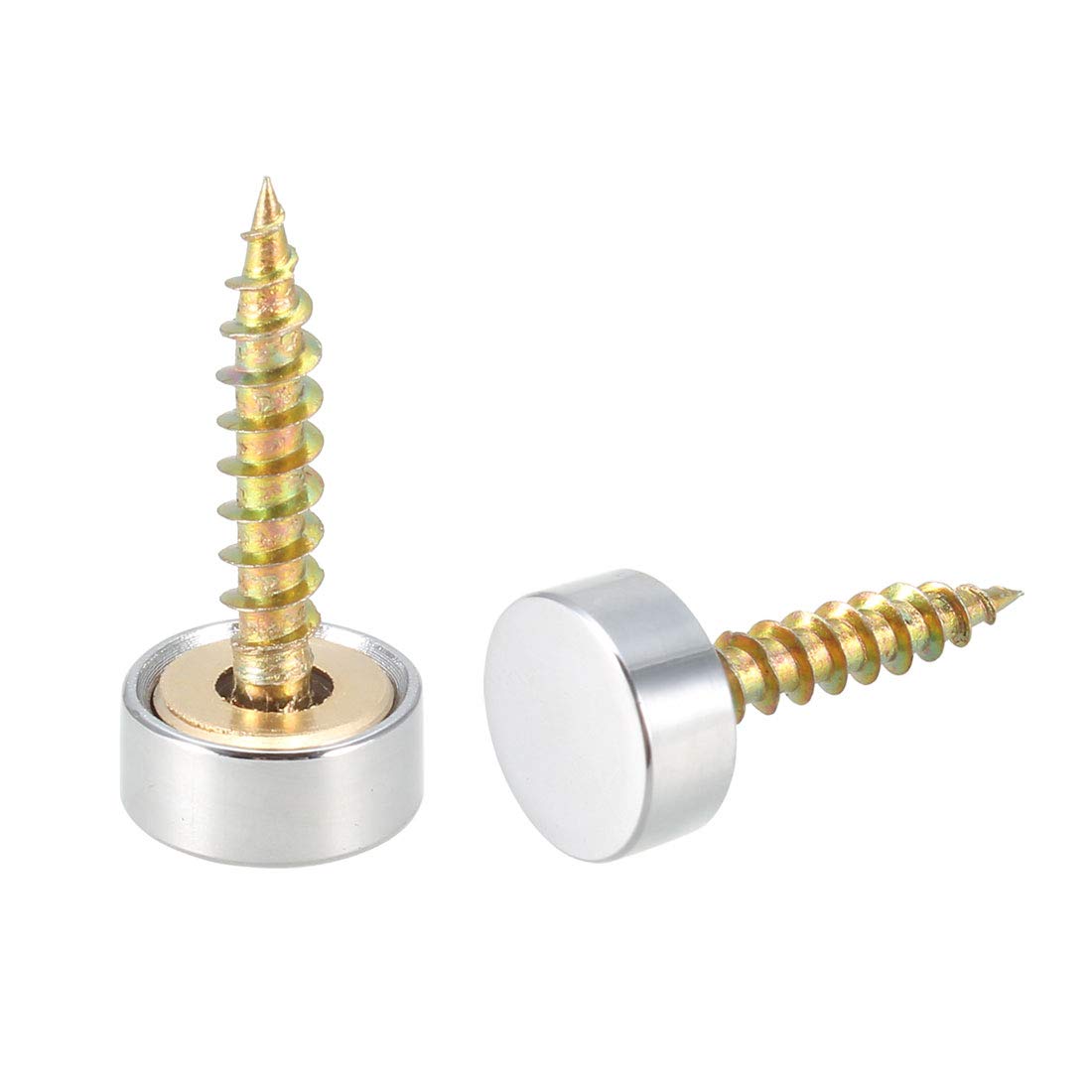 uxcell A16120100ux0496 Furniture Table Mirror 12mm Dia Decorative Screw Cap Cover Nails Fittings (Pack of 8)