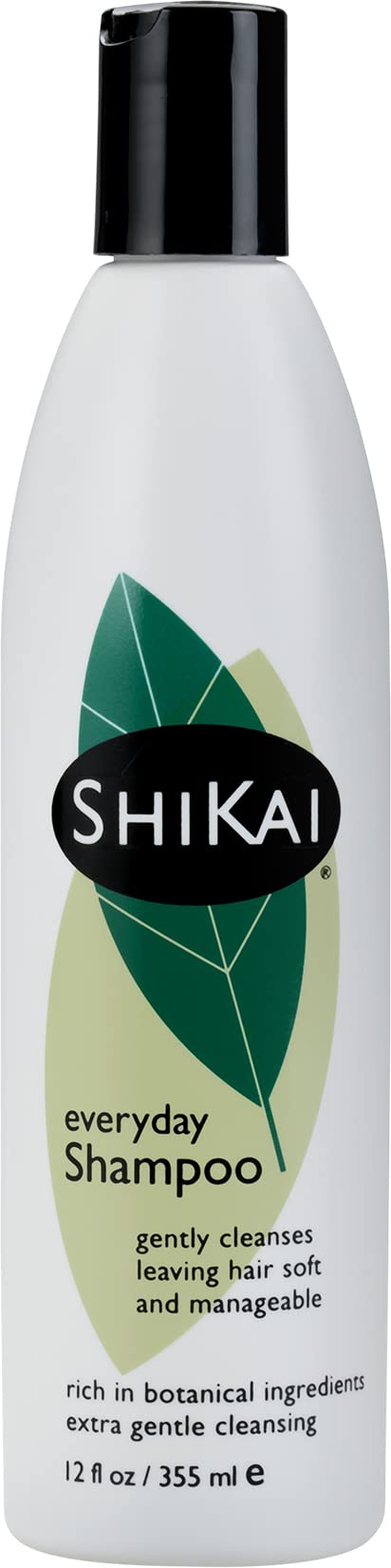 Shikai - Natural Everyday Cleansing Shampoo, Plant-Based, Non-Soap, Non-Detergent, Gently Cleanses Leaving Hair Soft and Manageable (Unscented, 12 Ounces)