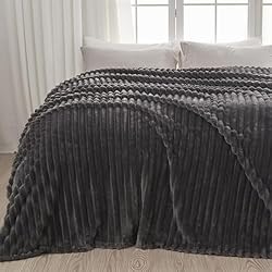 NEWCOSPLAY Super Soft Queen Blanket Grey Premium