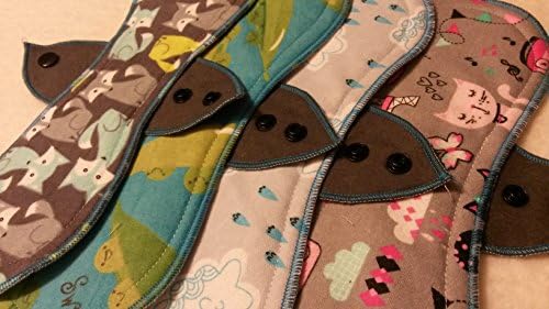 Bamboo & Cotton /PUL Cloth Menstrual Pads-overnight Size/long (Set of 10) -Most Popular Size Offered!! (10)