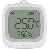 SONOFF SNZB-02WD IP65 Zigbee LCD Smart Temperature Humidity Sensor, Waterproof for Greenhouse/Bathroom, App Monitoring with Charts, Flexible Installation