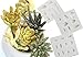 （3 in set）DIY 3D Succulent Flower plants GumPaste Mold Silicone Fondant Mold for Cup Cake Decoration Chocolate Mold cooking Sugar Bow Craft Molds