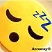 Aeroway 35cm Emoji Sleep Emoticon Yellow Round Cushion Pillow Stuffed Plush Soft Toy