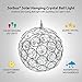 LED Concepts Solar Hanging Crystal Ball Light – Outdoor LED Gazing Ball Light with Sparkling LED Light Colors