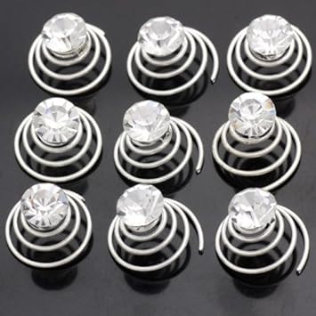 Buy Catalina 12pcs Clear Crystal Swirl Hair Twists Coils Spirals