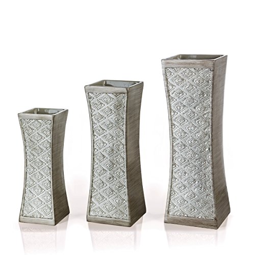 Dublin Flower Vase Set of 3 Centerpieces for Dining Room Table