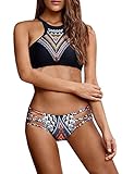 Generic Two Piece Halter Vintage Womens Bikini Swimsuits Swimwear
