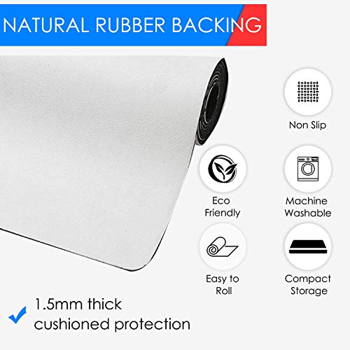 36 x 24 Inch Extra Large Microfiber Rubber Backed Table Protector Craft