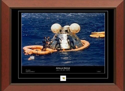 CENTURY CONCEPT Historic Framed Print and Relic Wall Decor for Collectors with Certificates of Authenticity (Apollo-Soyuz)