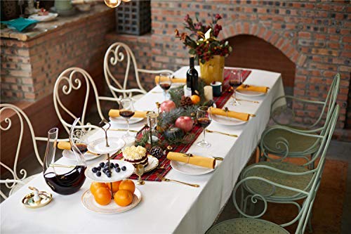 KOFFOTA Cotton Cloth Napkins for Dinner. Thanksgiving Day Christmas Decorations Gifts Easy Care and Durable Everyday Table Setting Parties Restaurants.18×18". (Brilliant Yellow, 6 Pack)