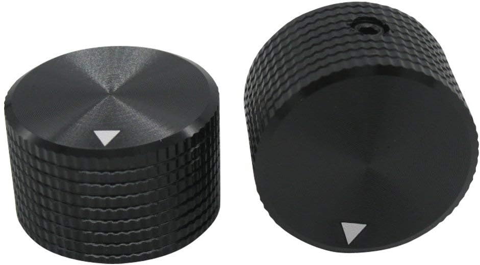 Taiss/ 2pcs Black Aluminum Rotary Electronic Control Potentiometer Knob For 6 mm Diameter Shaft, Volume Control Knob - Image 5