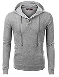 Doublju Mens Long Sleeve Pullover Fashion Hoodie