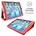 Snugg iPad Air & New iPad 9.7 inch 2017 Case - Smart Cover Case with Kick Stand & (Orange Leather) for the Apple iPad Air 1 (2013)