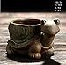 Youfui Ceramic Animal Flowerpot Succulent Plants Container Desk Mini Ornaments (Green Turtle)
