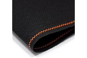 LUCA-S Zweigart Aida 16 Count Cross Stitch Fabric – Black (720), 19.7" x 19.7", 100% Cotton Embroidery Cloth for Needlework & Crafts