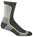Darn Tough Vermont Men's Merion Wool Micro-Crew Light Cushion Hiking Socks, Charcoal/Lime, X-Large