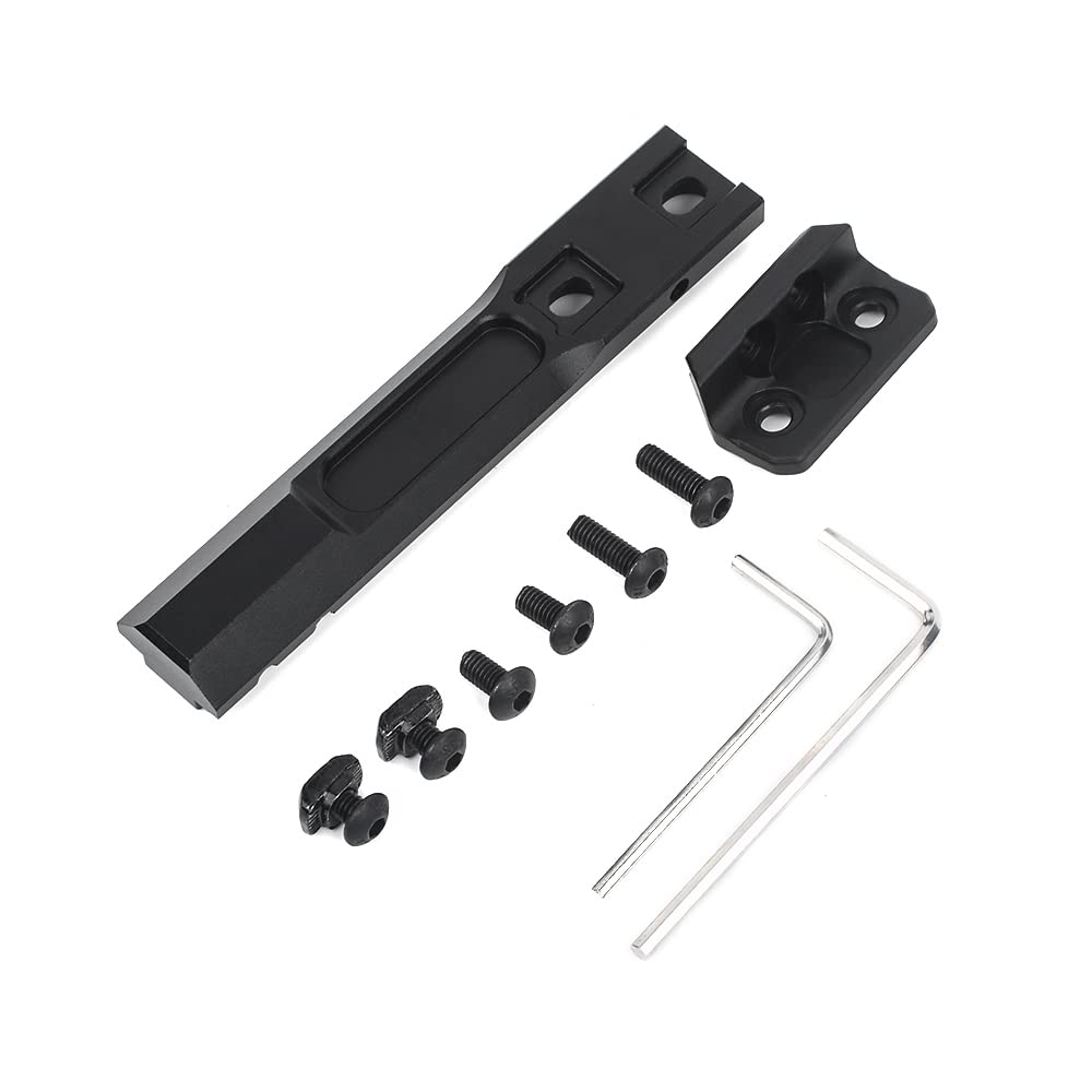 SBGJMY Tactical Mlok and Keymod Mount Low Profile Offset Side Longbar Light Mount for M300 M600 Flashlights,Lightweight Torch Accessories 45 Degree Rail Side for Torch