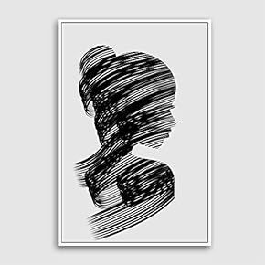 Framed Canvas Home Artwork Decoration Portrait Canvas Wall Art for Living Room, Bedroom - 16x24 inches