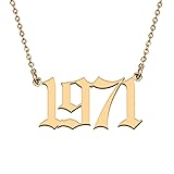 GR859C Unique 18k Gold Plated 1971 Birth Year