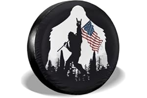 Siski American Flag Camping Spare Tire Cover Wheel Protectors Weatherproof Universal for Trailer Rv SUV Truck Camper Travel(15" fits for tire Diameter 70-75cm/27.5-29.5in)