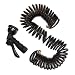 Vhccirt Coil Garden Hose 50ft Heavy-Duty Solid Brass Connectors 8 Function Sprayer Recoil Watering Hose primary