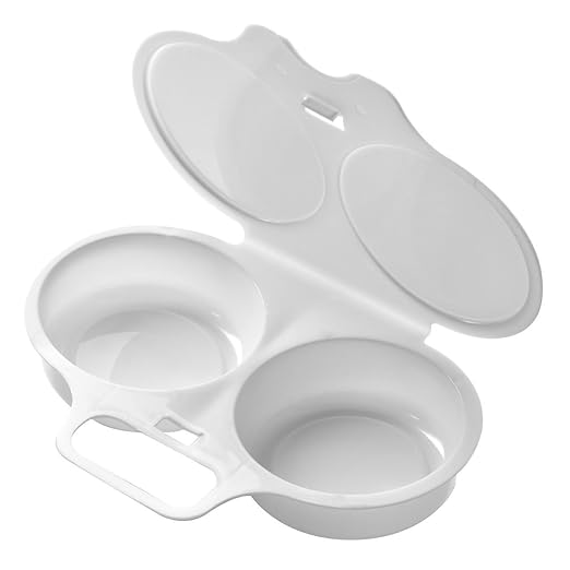 Recipiente para huevos para microondas-para 2 huevos: Amazon.es: Hogar