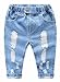 Little Boys Baby Denim Jeans Elastic Waist Ripped Denim Pants Jeans for Baby Girls 12-24 Months - Light Blue