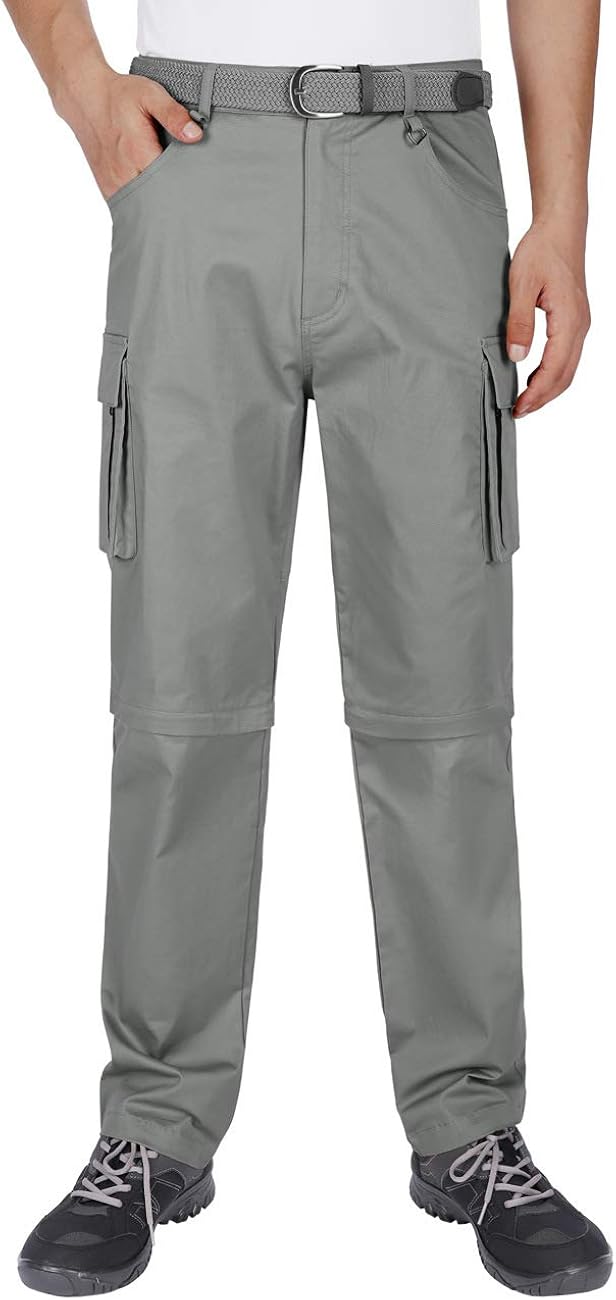 mens zip off cargo pants cotton