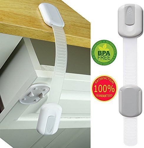 Baby Product Child Proof Cabinet Locks Drawer No Drilling (Grey Child Proof Baby Lock)
