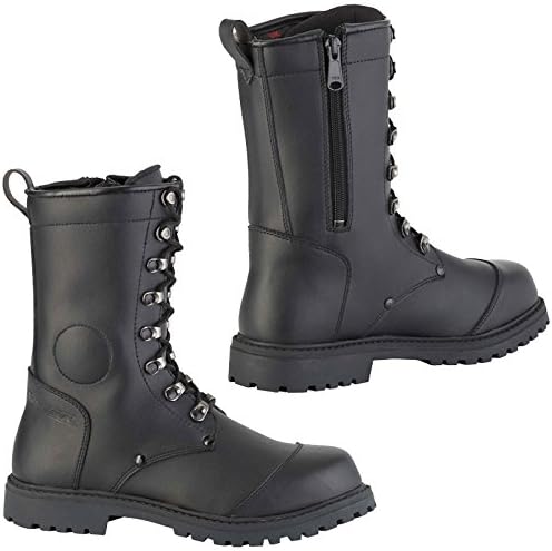 Diora Combat Waterproof Motorbike Scooter Touring Urban Ankle Boots With Laces 9